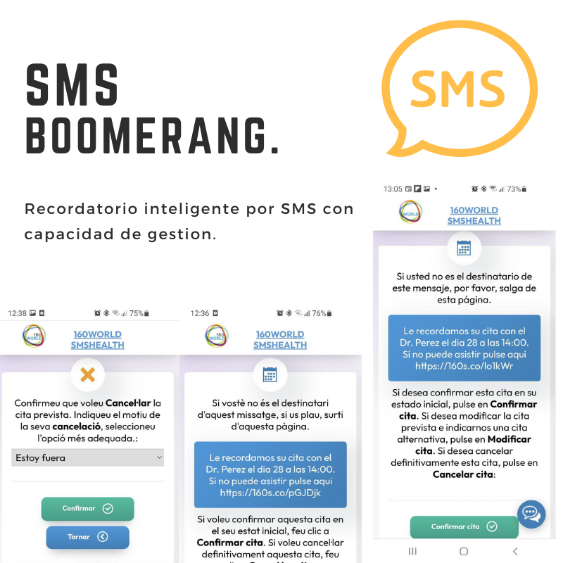 SMSBoomerang, el recordatorio de cita por SMS con capacidad de gestión.
